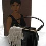Classic Black Patent 1960s Purse Vintage Ladies..