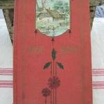 Antique Post Card Holder Album With 7 Post Cards