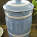 Vintage Sky Blue Cafe Canister Collectible French..